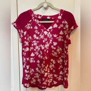 Stitch Fix Fortune and Ivy Helina a mixed media blouse.